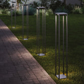 Home Solar lampada da terra - Grigio scuro / LED  full light 5/6 H. - microlight 30% 14/18 H. 3000K / 14x14x50 cm | Zafferano Italia